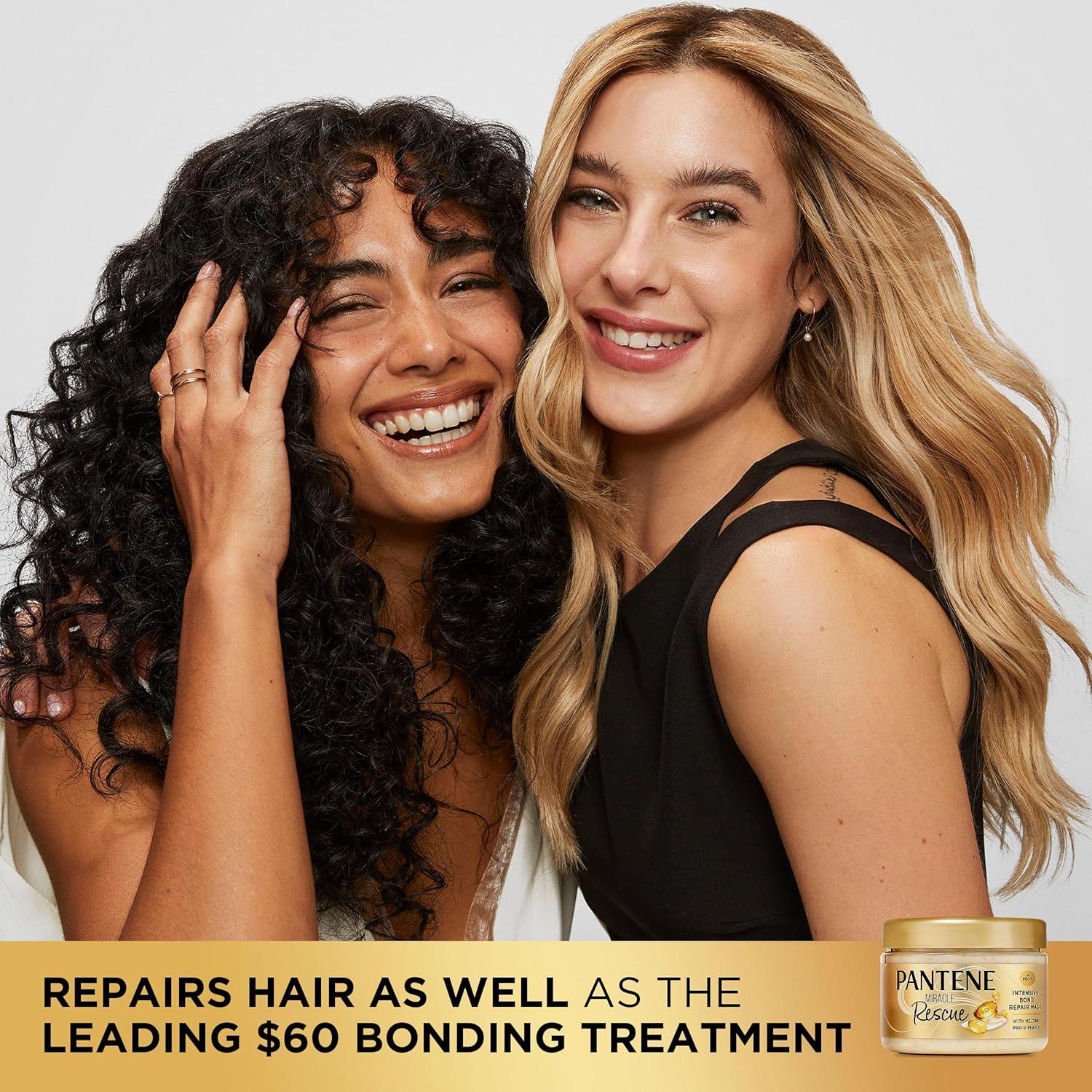 imagePantene Miracle Rescue Hair Mask Intensive Bond Repair with Melting ProV Pearls Melts Away Damage Builds Bonds Strengthens Against Damage Deep Conditioning for Dry Damaged Hair 101 fl oz101 Fl Oz Pack of 12